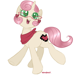 Size: 1024x1024 | Tagged: safe, artist:hawthornss, oc, oc only, oc:pixel heart, solo