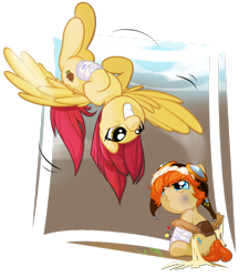 Size: 900x1001 | Tagged: safe, artist:pomnoi, oc, oc only, oc:gearburst, pegasus, pony, artificial wings, augmented, aviator hat, bandage, goggles, hat, mechanical wing, wings
