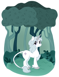 Size: 700x904 | Tagged: safe, artist:kennasaur, classical unicorn, amalthea, crossover, leonine tail, ponified, solo, the last unicorn