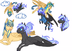 Size: 2912x2059 | Tagged: safe, artist:amaya-chans2, oc, oc only, oc:rain dance, oc:sunshine apple, offspring, parent:applejack, parent:rarity, parent:soarin', parent:thunderlane, parents:rarilane, parents:soarinjack