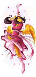 Size: 2000x4261 | Tagged: safe, artist:pixel-prism, oc, oc only, oc:steelshine, anthro, unguligrade anthro, clothes, dress, female, frustrated, heart, magical girl, pink, ponytail, rule 63, sparkles