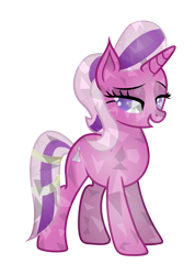 Size: 2888x4048 | Tagged: safe, artist:illumnious, oc, oc only, oc:crystal flares, oc:flares midnight, crystal pony, pony, unicorn, simple background, solo, transparent background, vector