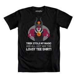 Size: 1000x1000 | Tagged: safe, artist:xkappax, lord tirek, clothes, magic, official, solo, t-shirt, welovefine