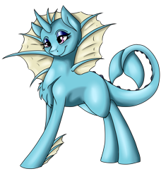 Size: 2265x2487 | Tagged: safe, artist:baffleddingo, pokémon, ponified, ponymon, simple background, solo, transparent background, vaporeon