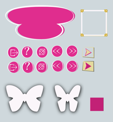 Size: 755x814 | Tagged: artist needed, safe, butterfly, dice, gray background, gui, no pony, question mark, simple background, vector