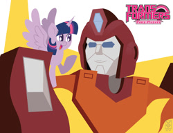 Size: 1017x786 | Tagged: safe, artist:inspectornills, twilight sparkle, twilight sparkle (alicorn), alicorn, pony, crossover, female, mare, prime (transformers), rodimus prime, transformers