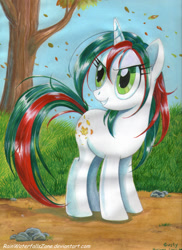 Size: 1275x1754 | Tagged: safe, artist:rainwaterfallszone, gusty, g1, g1 to g4, generation leap, solo, traditional art