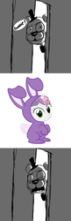 Size: 581x1794 | Tagged: safe, sweetie belle, bunny belle, bunny costume, clothes, five nights at freddy's, freddy fazbear