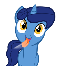 Size: 1280x1482 | Tagged: safe, artist:umbra-neko, night light, pony, fourth wall, licking, licking ponies, screen, silly, silly pony, simple background, solo, transparent background, vector