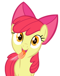 Size: 1347x1700 | Tagged: safe, artist:umbra-neko, apple bloom, fourth wall, licking, licking ponies, screen, simple background, solo, transparent background, vector