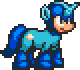 Size: 80x70 | Tagged: safe, artist:khaomortadios, derpibooru import, mega man 7, megapony, sprite