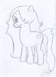 Size: 2297x3157 | Tagged: safe, artist:elusive, amethyst (steven universe), monochrome, ponified, sketch, solo, steven universe, traditional art