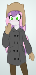Size: 371x776 | Tagged: safe, artist:howlsinthedistance, sweetie belle, equestria girls, clothes, coat, solo, winter