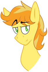 Size: 1437x2181 | Tagged: safe, artist:knadire, artist:knadow-the-hechidna, braeburn, earth pony, pony, bedroom eyes, cute, male, solo, stallion