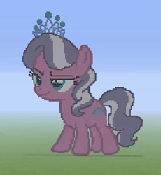 Size: 707x768 | Tagged: safe, derpibooru import, diamond tiara, minecraft, minecraft pixel art, pixel art