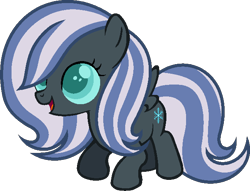 Size: 649x497 | Tagged: safe, artist:archerinblue, oc, oc only, oc:nightdrop, cutie mark, happy, magical lesbian spawn, offspring, parent:oc:nyx, parent:oc:snowdrop, parents:oc x oc, parents:snownyx, simple background, transparent background