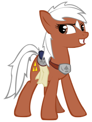 Size: 2500x3300 | Tagged: safe, artist:seyrii, earth pony, pony, epona, female, grin, looking at you, mare, ponified, saddle, show accurate, simple background, smiling, solo, the legend of zelda, transparent background, vector