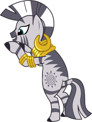 Size: 6000x7913 | Tagged: safe, artist:sakatagintoki117, zecora, zebra, absurd resolution, bipedal, simple background, solo, transparent background, vector