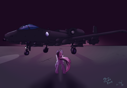 Size: 1280x893 | Tagged: safe, artist:dark candle, oc, oc only, oc:taylorpone, a-10 thunderbolt ii, plane, solo