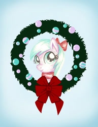 Size: 800x1035 | Tagged: safe, artist:flutterluv, derpibooru import, aura (character), christmas, traditional art