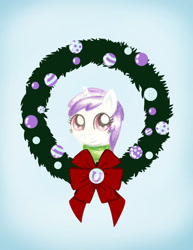 Size: 800x1035 | Tagged: safe, artist:flutterluv, liza doolots, petunia, tootsie flute, christmas, traditional art