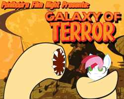 Size: 1000x800 | Tagged: safe, oc, oc only, oc:flicker, galaxy of terror, ponibooru film night