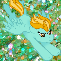 Size: 350x350 | Tagged: safe, artist:cakefluff, lightning dust, pegasus, pony, female, mare, solo, wings