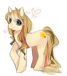 Size: 861x977 | Tagged: safe, artist:loyproject, oc, oc only, cute, heart, long tail, looking at you, smiling, solo