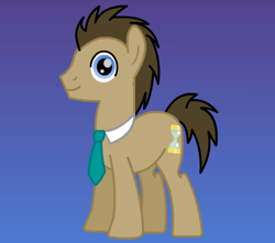 Size: 453x401 | Tagged: safe, artist:dogtorwho, doctor whooves, earth pony, pony, brown coat, brown mane, male, solo, stallion