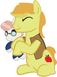 Size: 1018x1378 | Tagged: safe, artist:thefanficfanpony, braeburn, svengallop, crack shipping, implied gay, plushie, shipping, svenburn