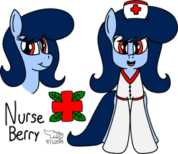 Size: 3261x2823 | Tagged: safe, artist:xwoofyhoundx, oc, oc only, oc:nurse berry, inkscape, sketch, solo