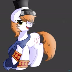 Size: 2048x2048 | Tagged: safe, artist:scartrixx, cornet, hat, ponified, rhapsody: a musical adventure, solo, top hat