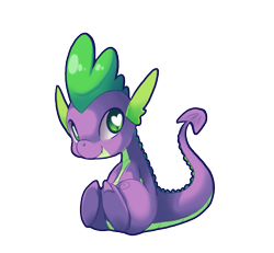 Size: 537x496 | Tagged: safe, artist:loyaldis, spike, dragon, chibi, cute, simple background, sitting, solo, transparent background, wingding eyes