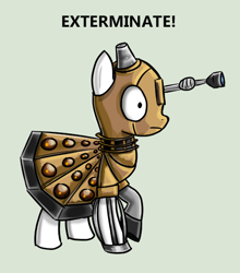 Size: 500x567 | Tagged: safe, artist:dearprincesscelestia, dalek, doctor who, ponified, solo