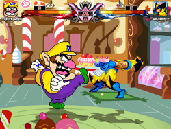 Size: 640x480 | Tagged: safe, barely pony related, crossover, mugen, sugarcube corner, super mario bros., wario, wolverine, x-men