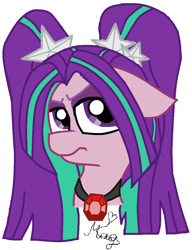 Size: 786x1024 | Tagged: safe, aria blaze, grumpy, ponified, simple background, white background