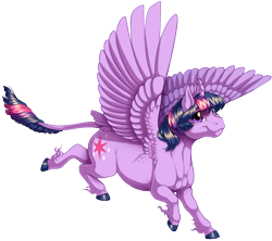 Size: 1920x1708 | Tagged: safe, artist:kittehkatbar, twilight sparkle, twilight sparkle (alicorn), alicorn, classical unicorn, pony, female, leonine tail, mare, simple background, solo, transparent background, unshorn fetlocks