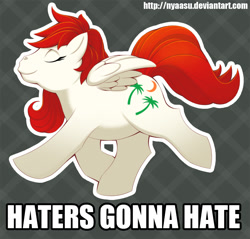 Size: 900x862 | Tagged: safe, artist:nyaasu, paradise, g1, haters gonna hate, image macro, meme, solo