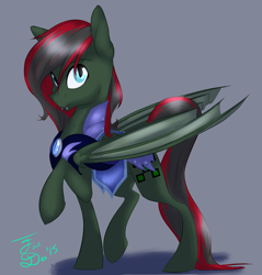 Size: 1695x1773 | Tagged: safe, artist:farewelldecency, oc, oc only, bat pony, pony, armor, night guard, solo