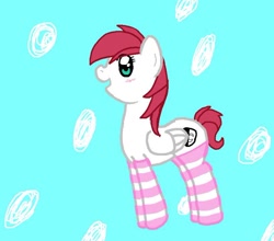 Size: 818x719 | Tagged: safe, artist:pinkieandthedoctor, oc, oc only, oc:lights, clothes, socks, solo, striped socks