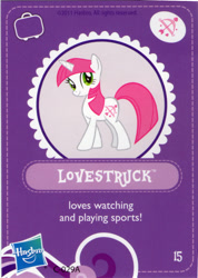 Size: 746x1046 | Tagged: safe, lovestruck, pony, unicorn, card, female, mare, solo