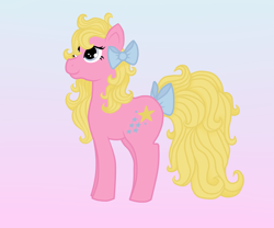 Size: 2761x2297 | Tagged: safe, artist:mychemforever, starlight (g1), g1, my little pony tales, abstract background, bow, hair bow, solo, tail bow