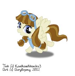 Size: 597x605 | Tagged: safe, artist:acrylicpony, oc, oc only, oc:tech, pegasus, pony, goggles, solo