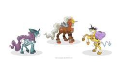 Size: 6000x3648 | Tagged: safe, artist:almairis, crossover, entei, genderless, legendary beasts, legendary pokémon, pokémon, ponified, ponymon, raikou, rearing, simple background, suicune, transparent background