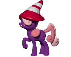 Size: 1000x800 | Tagged: safe, artist:clawed-nyasu, 3d, paper mario, paper mario: the thousand year door, ponified, simple background, solo, super mario bros., trans girl, transgender, transparent background, vivian