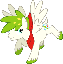 Size: 5733x5860 | Tagged: safe, artist:zekrom-9, oc, oc only, oc:gracia gale, pegasus, pony, absurd resolution, male, pokémon, ponified, shaymin, simple background, solo, stallion, transparent background, vector