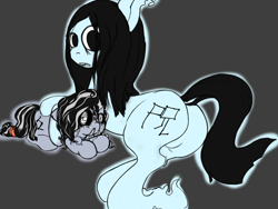 Size: 1400x1050 | Tagged: safe, artist:littlebrownzebraicarus, oc, oc only, oc:annabelle, oc:leanne, ghost, ghost pony, /mlp/, female, filly, mother and child, mother and daughter, parent and child, plot, strange waifus