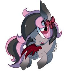 Size: 577x594 | Tagged: safe, artist:suzuii, oc, oc only, oc:solar sound, bat pony, pony, solo