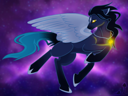 Size: 1336x1000 | Tagged: safe, artist:aliuh, oc, oc only, pegasus, pony, running, solo