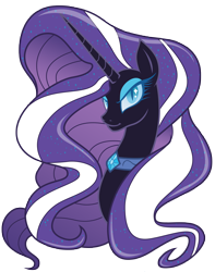 Size: 4252x5400 | Tagged: safe, artist:kooner-cz, nightmare rarity, absurd resolution, bust, portrait, simple background, solo, transparent background, vector